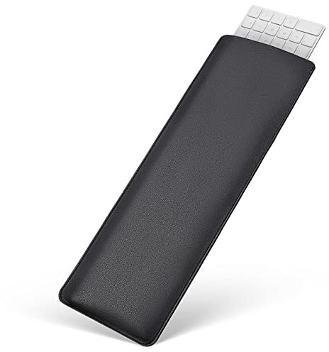 PU Leather Keyboard Sleeve Cover Case for 2025 2024 Apple Magic Keyboard with USB-C & 24 iMac Magic M1 M3 M4 A2520 A1843 & 2022 Mac Studio w/Numeric Keypad Accessories Bag Pouch - Black