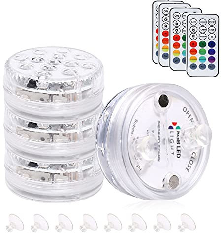 AWSAD Focos Led Piscina 16 Colores con Mando a Distancia Luz Piscina Sumergible IP68 a Prueba de Agua para Piscinas, Fuentes, Peceras, Jarrones