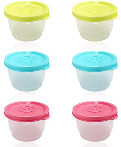 YSDYY Lot de 6 boîtes de conservation avec couvercle, anti-fuite, réutilisables, empilables, passent au micro-ondes, au congélateur et au lave-vaisselle (160 ml)