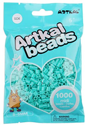Artkal® Midi 5 mm Bügelperlen Beads / 1000 Stück / SD06 Gestreift Turquoise
