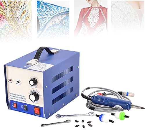 NAMVI Hotfix Rhinestone Applicator, Ultrasonic Pearl Setting Machine, No Need Glue DIY Beads Rhinestone Press Fixing Machine, 80Pcs/Min Hot Fix Rhinestone Wand Setter Tool Crystal Bling Machine