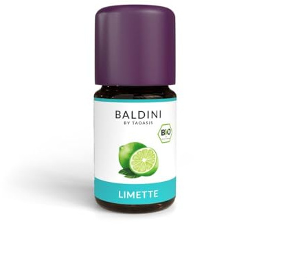 Baldini Limettenöl Bio-Essenz – 5 ml | 100% naturreines ätherisches Öl (Citrus aurantifolia) | Bio-Qualität • Spritzige Frische für Küche & Genuss