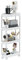 Mondeer Küchenregal auf Rädern, Vierlagiger Lagerwagen Regalwagen, multifunktional, Geeignet für Büro Küche Badezimmer, B13 x T40 x H85cm Schmal, Weiß