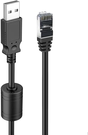 APC UPS USB to RJ50 10P10C Control Cable for 940-0127B/0127C/0127E, AP9827 | APC UPS PowerChute Equivalent to AP9827,Cost-Effective Data Cord for APC Smart UPS Units,Built in Magnet Ring(6FT/1.8M)