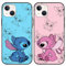 [2 Stück] Karikatur Handyhülle für iPhone 13 iPhone 14 Hülle 6,1,Weich TPU Stitch Niedliche Muster Kawaii Anime Charakter Design Silikon Stoßfest Case Schutzhülle für iPhone 13 iPhone 14,Schwarz