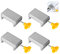 SUPAWAY 4 Pcs Fenêtre Coulissante Fermeture Serrure de Fenêtre Réglable Serrures de Fenêtre Coulissante Serrure de Sécurité pour Enfants avec Clé Arrêt de Fenêtre Coulissante Argent