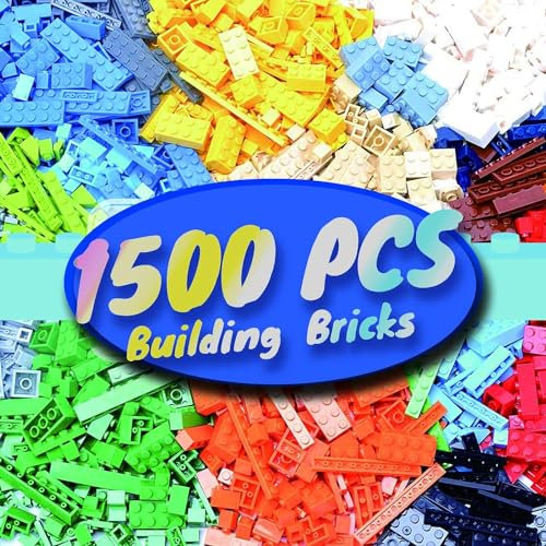 HUIZDQ 1500 Blocs Classiques pour garçons et Filles à partir de 6 Ans, compatibles avec Toutes Les Grandes Marques