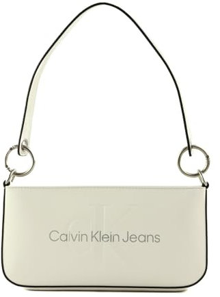Calvin Klein CKJ Sculpted Shoulder Pouch White/Silver Logo
