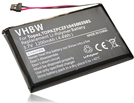 vhbw Batterie Compatible avec Navigon 70 Plus Live, 70 Premium Live, 70 Premium GPS, Appareil de Navigation (1200mAh, 3,7V, Li-polymère)
