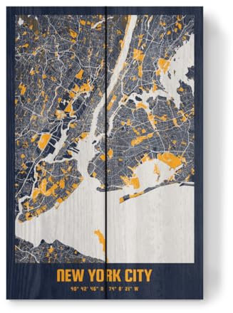 artboxONE Holzbild 30x20 cm Städte/New York City of New York von Künstler Webwald