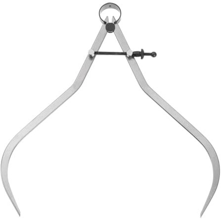 Kozelo Compas à Ressort à Joint Articulé - Compas Extérieur Réglable en Acier au Carbone [10 Pouces] avec Écrou Solide pour le Dessin et le Travail Des Métaux, Couleur Argentée