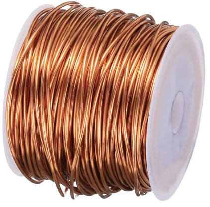 QUARKZMAN Alambre Magnético de 1mm 28m/92Ft Alambre de Cobre Esmaltado Alambre de Bobinado Magnético de Esmalte 200G 155C para Transformadores Inductores