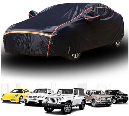 Autoplane Wasserdicht für Panamera GTS Sport Turismo971 2018-, wasserdichte Winddicht Schnee Und Sonne Halbgarage FüR Auto Winter mit Seitentür-Reißverschluss -13