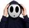 Applysu Shy Guy Anime Mask Shy Boys Girls Mask Funny Full Face White Masks Cosplay Costume Props for Halloween,Christmas,Carnival