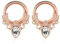Stfery Ohrringe Herren Tunnel 14mm, 2 Stk Edelstahl Ohr Plugs Roségold Ohr Plug Flesh Tunnel Mit Filigranem Rand Und Zirkon