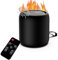 Caja de sonido para chimenea eléctrica con control remoto, 2 en 1, máquina de sonido realista recargable para chimenea de gas, sistema de sonido de galletas de fuego, ruido de fuego (negro)