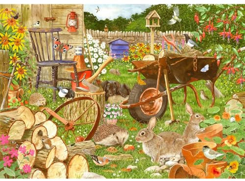 The House of Puzzles Puzzle mit 1000 Teilen, Cartoon-Stil, Erdgrün und Braun, 1000 Teile, ab 3 Jahren