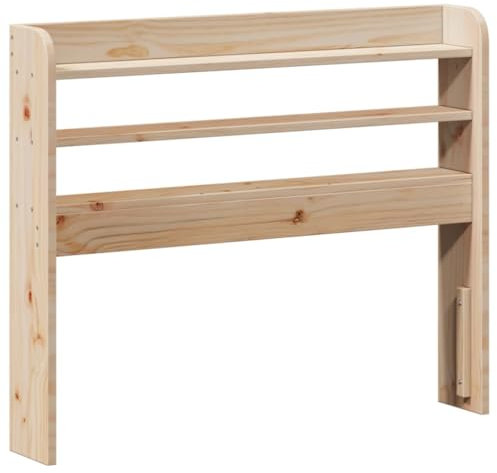 vidaXL Tête de lit autoportante avec étagères, bois, accessoire de chambre à coucher, 100 cm, pin massif