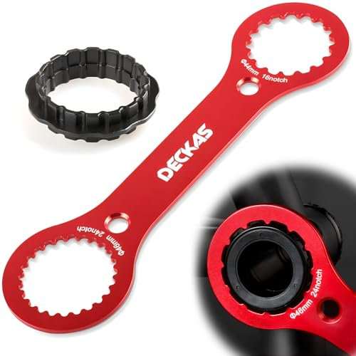 Snowtain Centerlock Werkzeug,Rot BB-Schraubenschlüssel,Fahrrad Innenlager Schraubenschlüssel,Innenlager Werkzeug Tretlager Entferner,für Dub/Tl-Fc32 / Tl-Fc25 / Tl-Fc24, Für Fahrradreparaturen