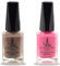 (2Pcs Set) Henna Infused Halal Nail Polish Water Permeable Nail Polish Wudhu friendly and Vegan Long lasting Shiny Nail polish (Pink Tourmaline, Azim)