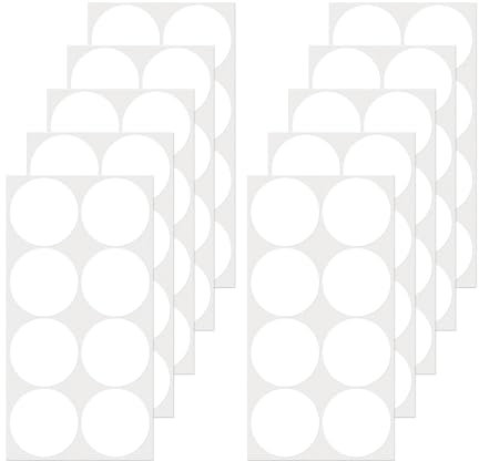 FINDAT Klebepunkt Etiketten 50 mm Rund Kleine Wasserfeste Markierungspunkte Selbstklebende Aufkleber zum Beschriften für Büro Haus Küche Name 80 Stück Weiß