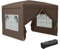Outsunny Pavillon ca.3x3m, wasserabweisend Stabil Winterfest Pop-up Faltpavillon, UV Schutz 50+, Faltbar Partyzelt Gartenzelt mit 4 Seitenteilen Tasche Gartenpavillon für Camping Garten, Kaffee