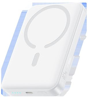 Baseus Enerfill MagSafe Powerbank 10000mAh 22,5W Magnetic Power Bank USB C, Caricabatterie Portatile Wireless Esterno Batteria Mini Compatibile con iPhone 16/15/14/13/12/Pro/Pro Max Series, Bianca