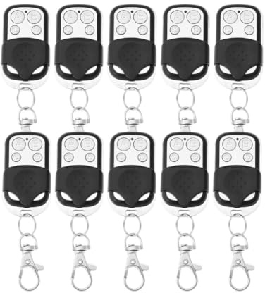 Cvoepobey 10 Pcs Garage Door Remote Control 433Mhz for Car Garage Door Gate Cloning Remote Control Key