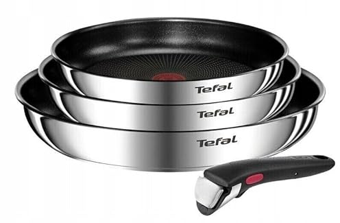Tefal Ingenio Emotion Lot de 3 poêles à frire (22/24/28 cm) avec poignée amovible, antiadhésives, adaptées à l'induction, passent au lave-vaisselle