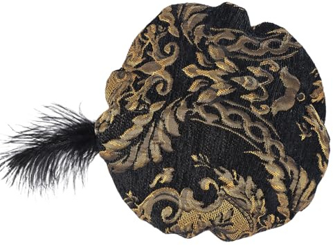 Vangakancint Mittelalter Kopfbedeckung Barett mit Feder, Mütze Mittelalter, Renaissance Barett, Renaissance Accessoires Für Mittelaltermarkt Festival Karneval