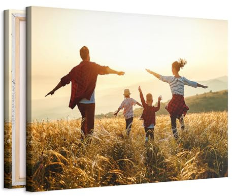 murando Ihr Foto auf Leinwand 100x40 cm SOFORT ONLINE VORSCHAU - Ihr eigenes Bild auf Leinwand mit Holzrahmen - Wandbilder mit Wunschmotiv - Personalisiert Bilder - Fotogeschenk selbst gestalten