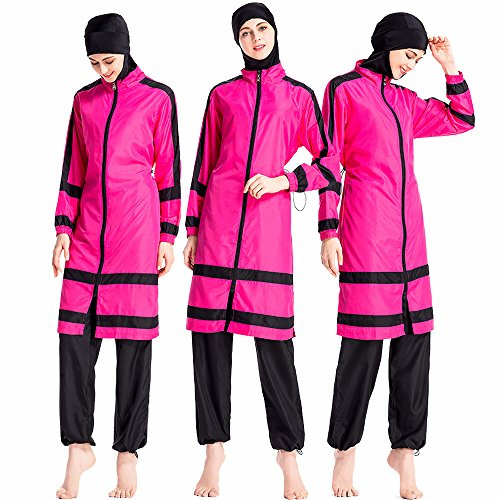 ziyimaoyi Damen muslimische Bademode volle Abdeckung islamisch bescheidener Badeanzug muslimischer Burkini Sonnenschutz Badeanzüge mit Hijab