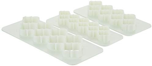 PME GMC184 Lot de 3 emporte-pièces géométriques en plastique ABS Blanc
