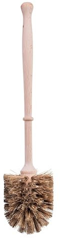 Klobürste aus Holz und Naturfasern, Toilettenbürste, Klobürsten Bürste Natur, Bürsten zur WC Reinigung mit Naturfaser, Naturborsten und Holzgriff, Holzstiel (1x Bürste)