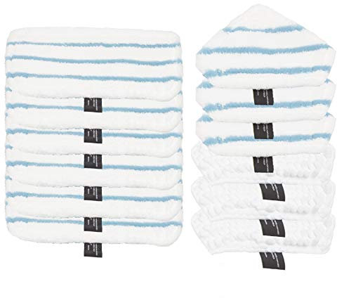 LTWHOME Replacement Microfiber Pads and Coral Pads Set Fit for BLACK+DECKER Steam Mop, Compare to FSMP30, FSMP20, SMP30, SMP20, FSM1630 (Pack of 12)