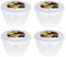 1/2 Pint Pudding Basin and Lid Pack of 4 Plastic Pudding Basins 280ml (0.5pt) Small-Medium Size Food Safe Steaming Bowls Clear