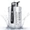 COVACURE Trinkflasche Sport - 2.2 L / 3.78 L Wasserflasche, Groß Sportflasche, BPA Frei, Auslaufsicher, für Fitness, Gym, Heim, Büro, Outdoor (Blau＆Transparent) (2.2 L, Transparent mit Strohhalm)