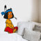 Yakari Wandtattoo selbstklebende Indianer Aufkleber Boho Deko Kinderzimmer Freunde und Beschützer für Kinder Klebebilder (30cm Schneidersitz)