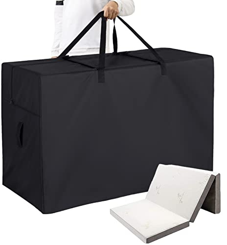 Guisong Heavy Duty Folding Mattress Storage Bag, Carry Case for Tri Fold Mattress with Zipper, Foldable Memory Foam Mattress Carrying Case Fits 4-6 lnch Full Twin Queen Foldable Mattress