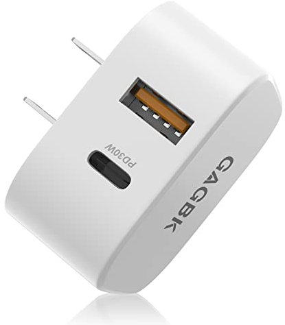 USB C Charger, 33 W PD PPS + QC 3.0 Super Fast Power Adapter, USB C Power Supply Compatible für iPhone 14 13 12 11, für iPad, für Samsung S22/S21/S20 Ultra/Plus, Z Flip 4/3/ZFold 4/3/2, für Mac, White
