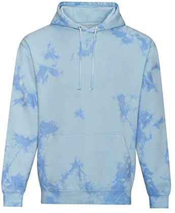 AWDis Just Hoods JH022 Unisex Tie-Dye Kapuzenpullover - Blue Cloud - S
