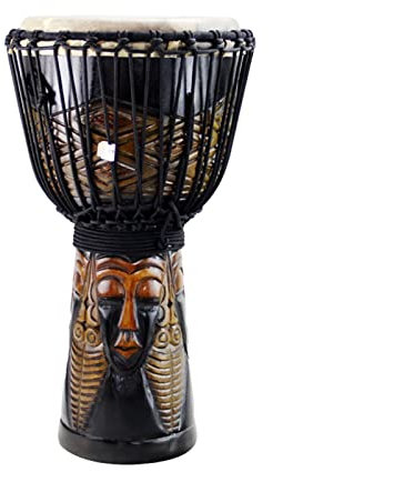 Afrikanische Trommel 10 Zoll 12 Zoll Djembe Ganze Holz Geschnitzte Ziegekin Djembe Schlagzeugertrommel Für Kinder Erwachsene Anfänger (Color : 12 Inch)