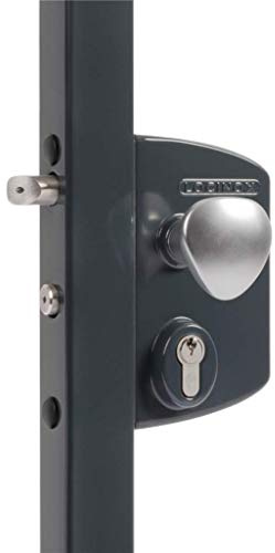 LOCINOX Elektroschloss LIKQ U2 - stromlos geschlossen | Pulverbeschichtet | Für Dreh- Flügeltore (RAL7016 - Anthrazitgrau, Rahmenbreite 60-80 mm)