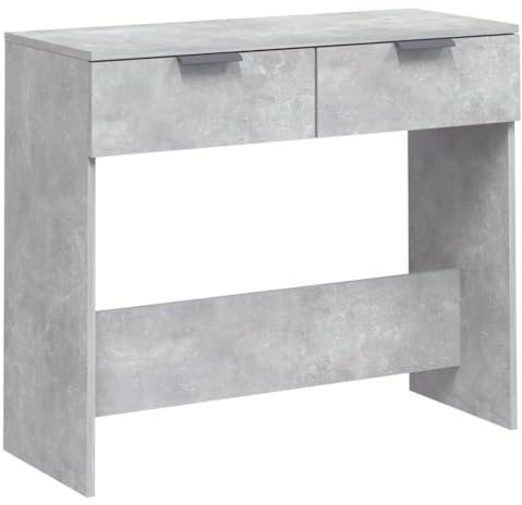 vidaXL Table Console Table d'Entrée Table d'Appoint Meuble de Rangement Salle de Séjour Intérieur Gris Béton 90x36x75 cm Bois d'Ingénierie