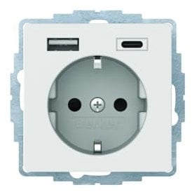 BERKER Steckdose SCHUKO/USB A-C Q.1/Q3 pws samt 48046089