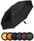 Chakipee Paraguas Plegable Antiviento Hombres - Paraguas Negro Resistente al Viento, Paraguas Automático Portátil Compacto de Viaje, Toldo con doble ventilación, Tejido 210T