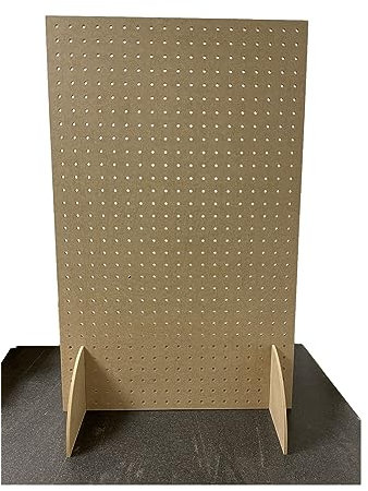 Free Standing MDF Peg Board - Size - 800mm x 500mm - 6mm Holes - Great as Tool Organiser - To be used with Wooden Dowels 6mm not included with item