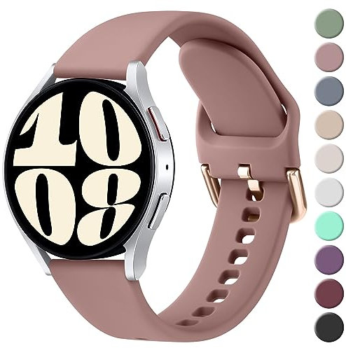 Vancle Armband für Samsung Galaxy Watch 4/5/6 40mm 44mm /Galaxy Watch 5 Pro 45mm/Galaxy Watch 4 Classic 42mm 46mm/Galaxy Watch 6 Classic 43mm 47mm Damen Herren, 20mm Neues Silikon Ersatz Uhrenarmband