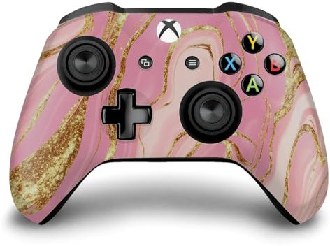 Head Case Designs Rosa Und Gold Marmor Vinyl Haut Gaming Aufkleber Abziehbild Abdeckung kompatibel mit Xbox One S/X Controller