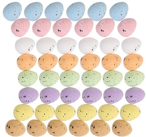 VICASKY 100st Schaumfleckige Eier Möwen-Vogel-Ei Osterei-anhänger Kleines Eierdekor Schaumeier Zum Basteln Viele Taubeneier Osterei-Spielzeug Eier-verzierung Osterei-dekore Mini Modell